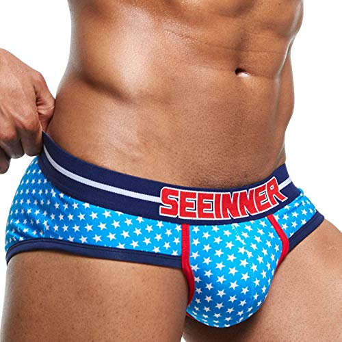 Yesmile Calzoncillos Bóxer para Hombre, Mens Sexy Underwear Shorts Underpants Star Prints Soft Cotton Briefs Bragas
