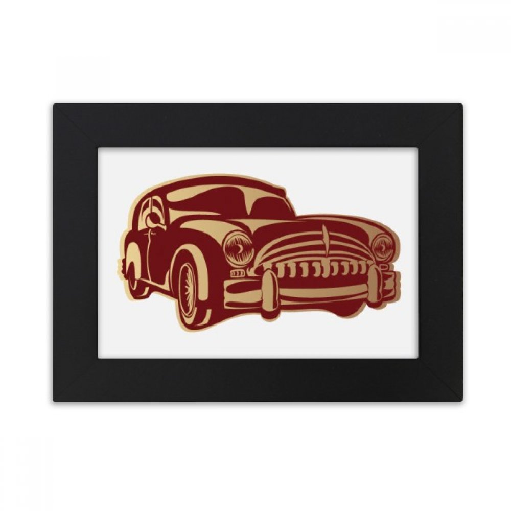 Deep Red Classic Cars Pattern Outline Desktop Photo Frame Ornaments Picture Art Painting Gift
