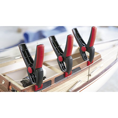 Bessey XC2 Leimzange Clippix XC Spannweite 25 mm Ausladung 30 mm, 1 Stück, Farbig (Packung mit 6)