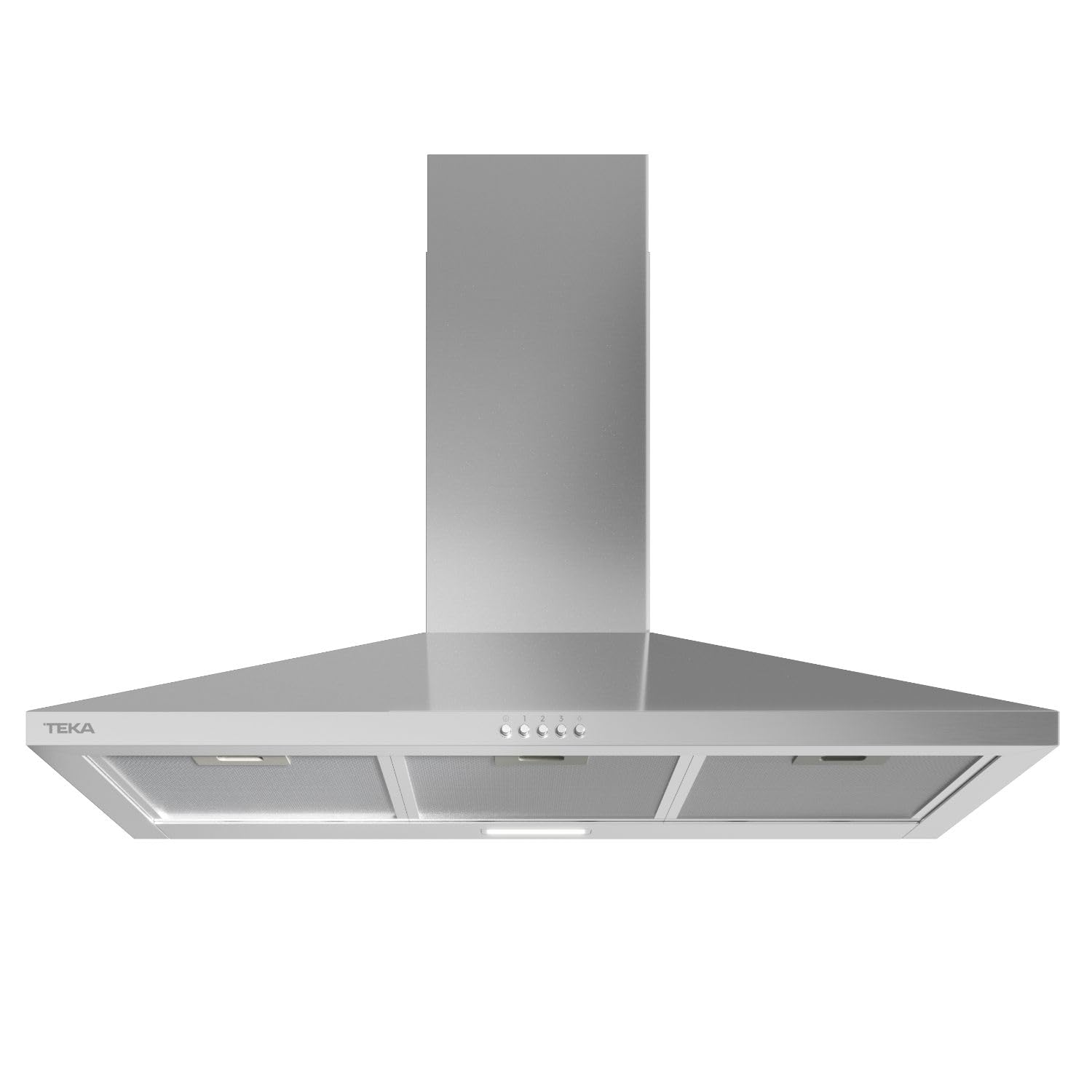 TEKA Campana Decorativa Piramidal, Mandos Pulsantes, 3 Velocidades, 90 cm