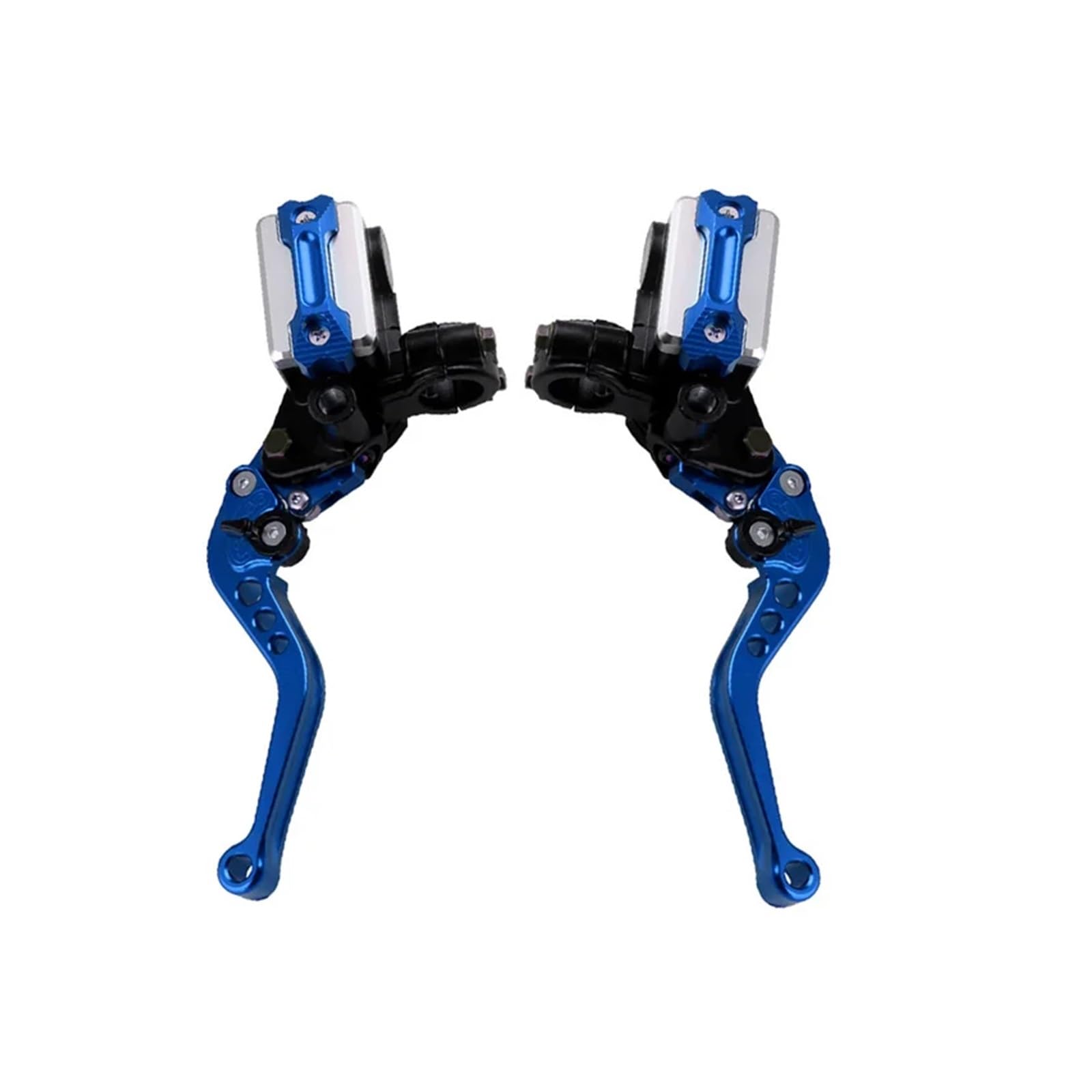 Ktebnwosd One Size Blue 1Pair 22Mm Motorcycle Roller Adjustment Brake Clutch Levers Universal Cnc Motorcycle Handlebar Hydraulic Brake Pump Brake Clutchs Levers