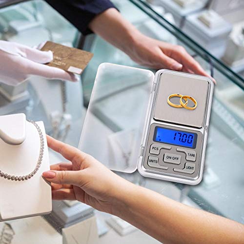 Miniatura 2 de Báscula de alimentos de gramo báscula digital de bolsillo báscula portátil pequeña mini cocina cocina joyería café escala oro para precisión 0.00 oz