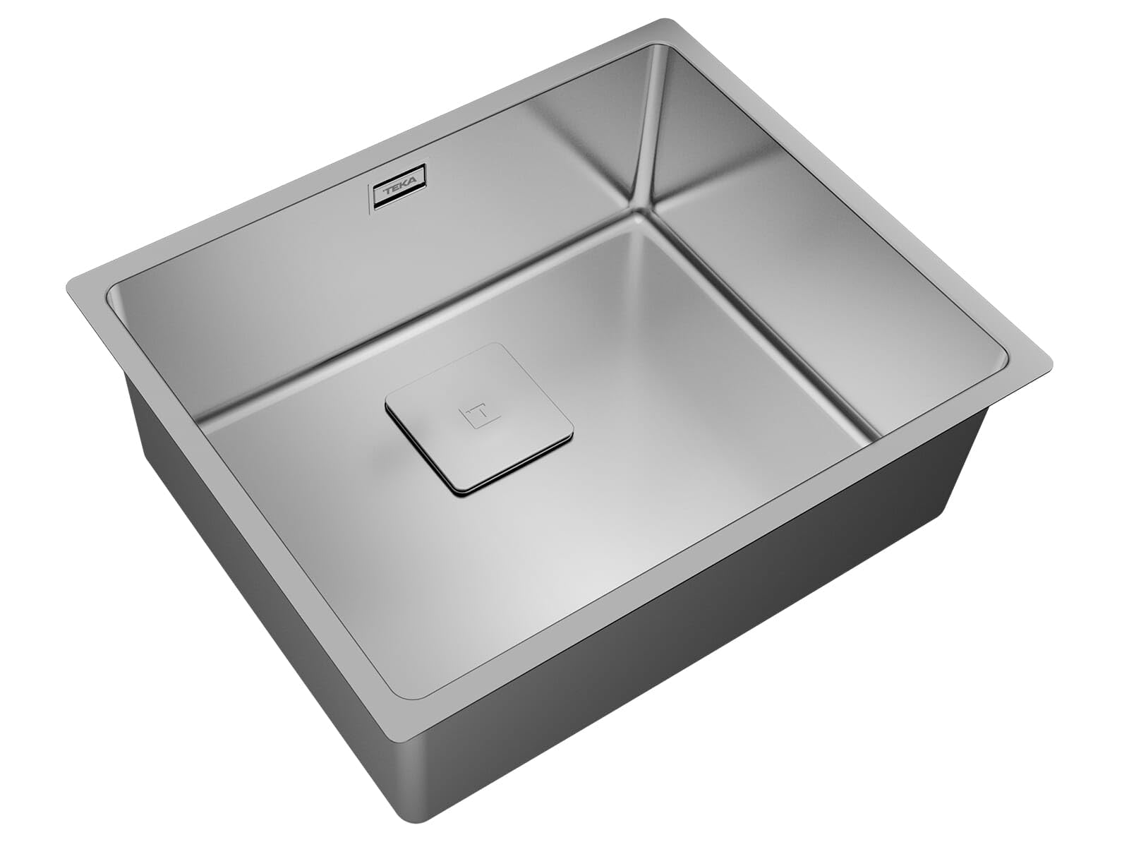 TEKA Fregadero Cocina 50 cm 1 Seno FlexLinea Triple Posibilidad de Instalación, Acero Inoxidable para Mueble 60cm, SilentSmart, Duradero, Modelo RS15 50.40