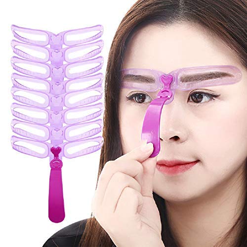 8 PCS Eyebrow Stencils,Brow stencil,Eyebrow Mold,Eyebrow Assistant tool,Eyebrows Grooming Stencil Kit,Shaping Templates,Eyebrow Stencils Reusable,DIY Makeup Tools