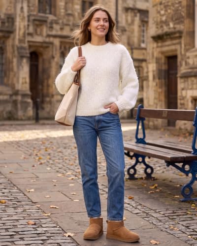 Softmuted Women's Oversized Cable Knit Sweaters 2026 Outfits Spangly White - image 6