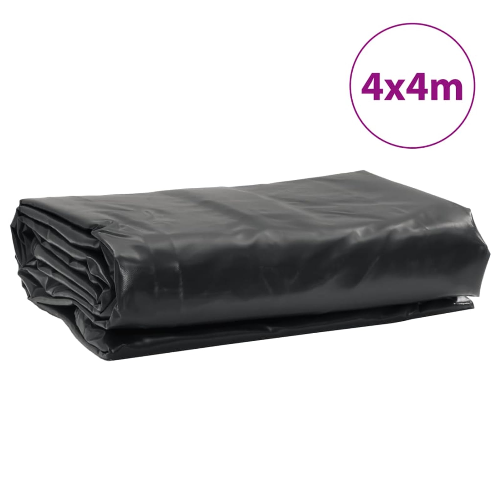 wasserdichte PVC-Planen Abdeckplane, Anthrazit, 4x4m, 650g/m², für Gartenmöbel, Brennholz, Anhänger, Auto, Boot, Fahrrad, Arbeitsbereich, Baumaterialien 156087