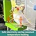 Luqeeg Bird Perch Stand, 35-42°C Heated Bird Perch, Bird Heater for Cage, Bird Cage Warmers, Ideal for Pet Parrots, Budgies, Parakeets, Hamsters, Chinchillas(110V)