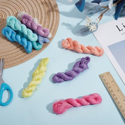 Hilos Sashiko Multicolor 10 piezas 50 m cada uno miniatura 5