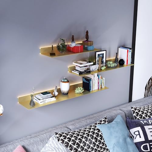 ASerZenith Estantería Flotante Led Moderna...