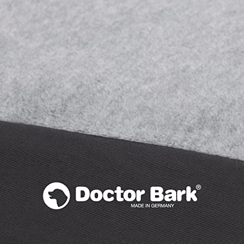 Doctor Bark | orthopädische Hundematratze mit kuscheliger Fleece-Liegefläche, waschbares Liegekissen für große Hunde (L - 100x70 cm, hellgrau - grau)