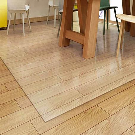 Transparente Bürostuhlmatte für harte Böden, rutschfester Kunststoffschutz für Teppich und Holz, individuelle Größe, 75 x 120 cm, Schreibtischunterlage mit Lippe, für den Innenbereich