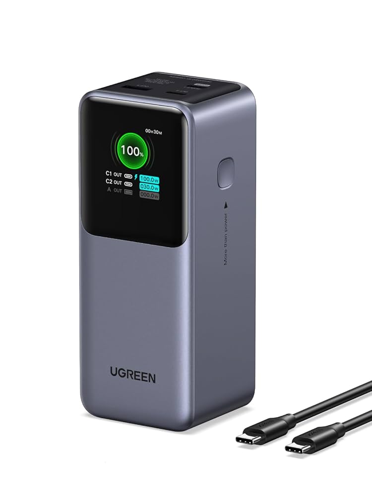 UGREEN Nexode モバイルバッテリー (20000mAh・130W) Amazon.com: UGREEN Nexode Power Bank 20000mAh 130W Portable