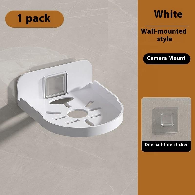 Image of Bectro Screw-Less L-Type Wall Mount Holder for Smart CCTV Cameras | Stand with Heavy-Duty Wall Mount Sticker | Universal use for 360 Robo, Cube, Dome & PT Camera for Home /Office (Pack of 1)