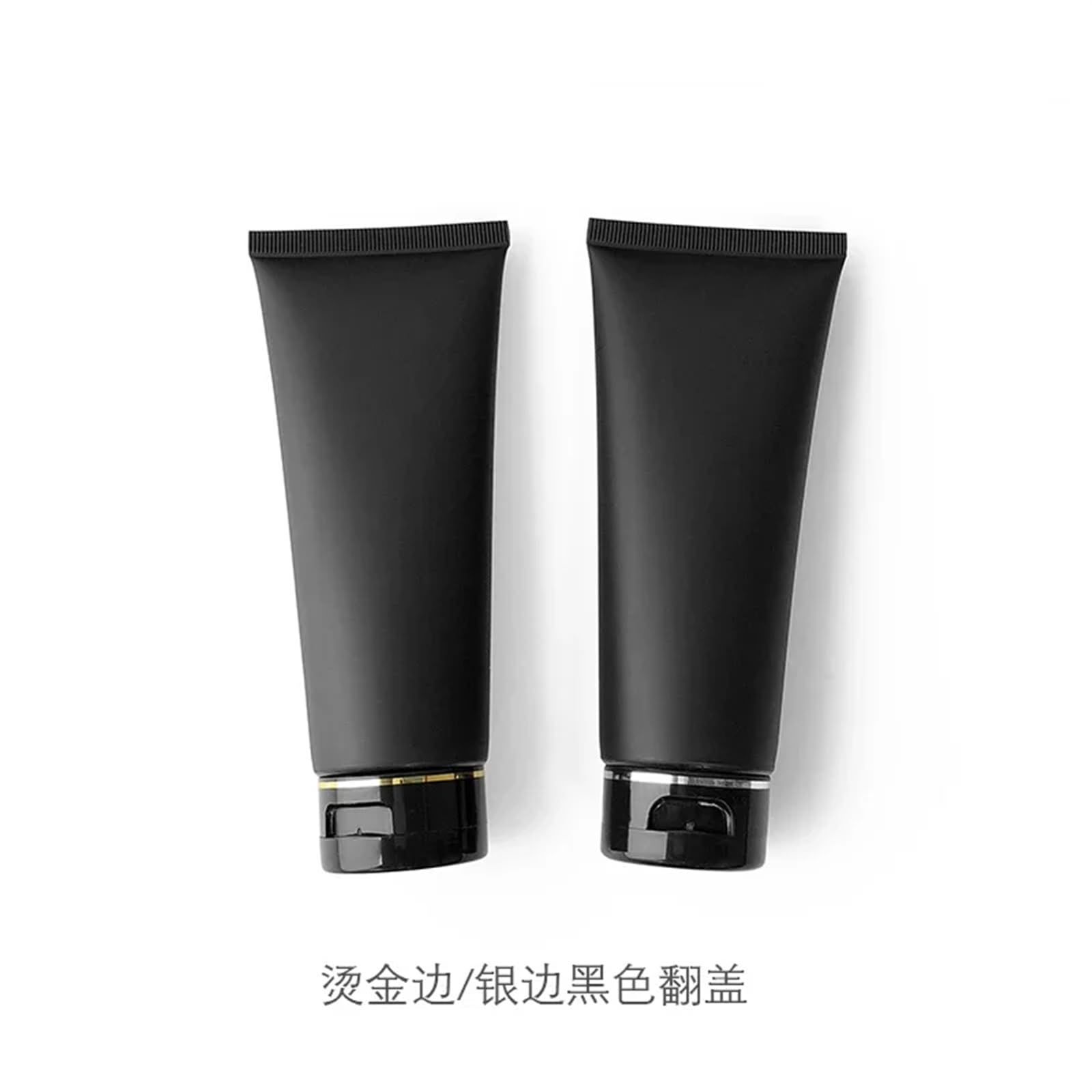 Bottiglie di plastica per condimenti da spremere, 10-100 pz Vuoto 100 ml Nero Opaco Tubo Morbido di Plastica Detergente Viso Crema for Il Corpo Contenitore Cosmetico Flip Cap(White Cap 4,30pcs)