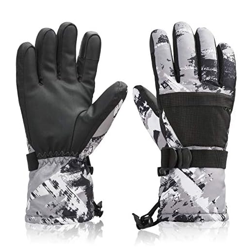BOSONER Ski Snowboard Gloves - Waterproof Winter Warm Gloves with Touchscreen for Men, Women, Kids Skiing and Snowboarding