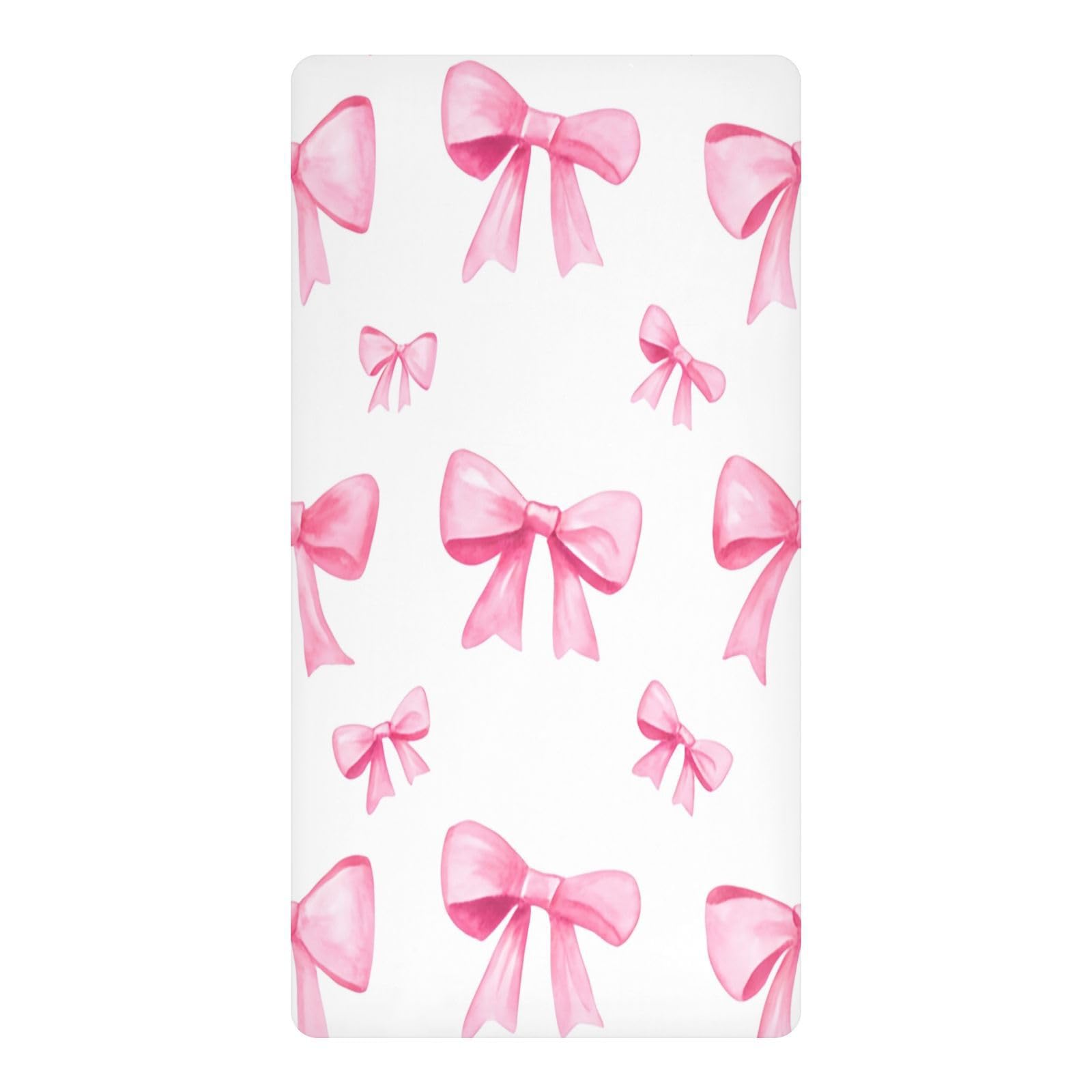 JiangGgen Bows Baby Crib Sheet Soft Breathable Playard Sheet-S