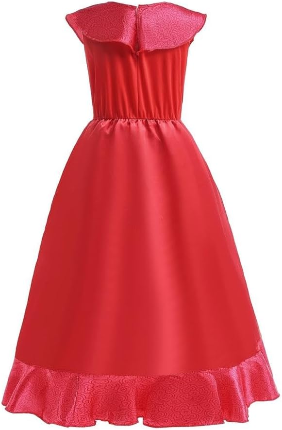 Lito Angels Latina Princess Fancy Dress Up Halloween Costumes Birthday Party Red Outfits for Little Girls Size 5-10