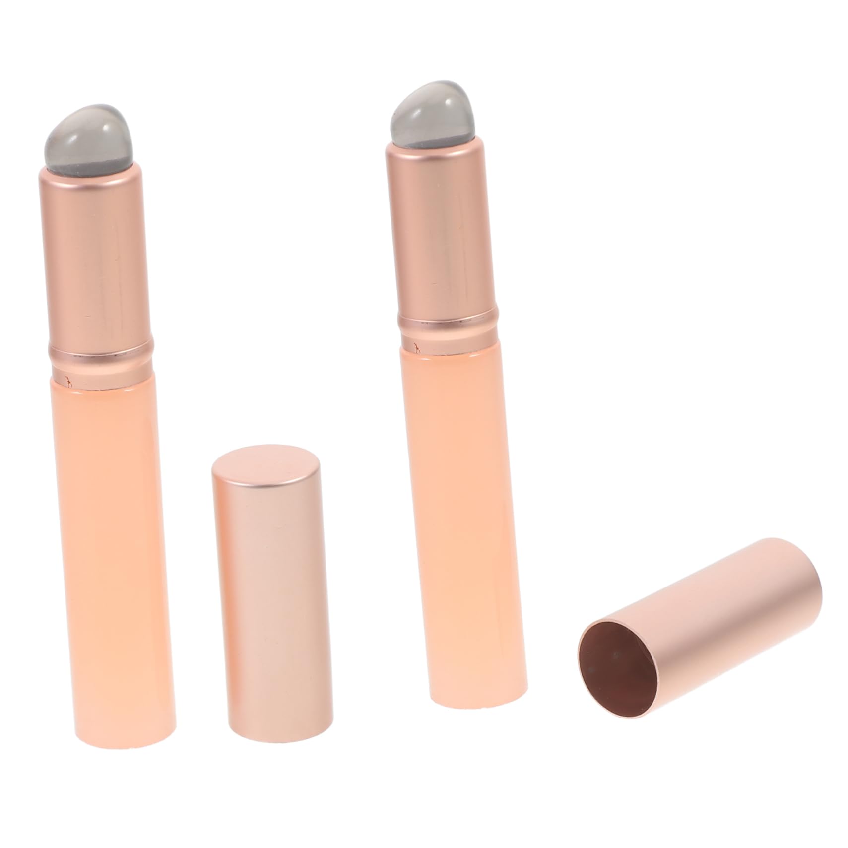 IWOWHERO Lip Makeup Brush Set 2pcs Silicone Lip Applicator Travel Size for Quick Precise Lip Applicati