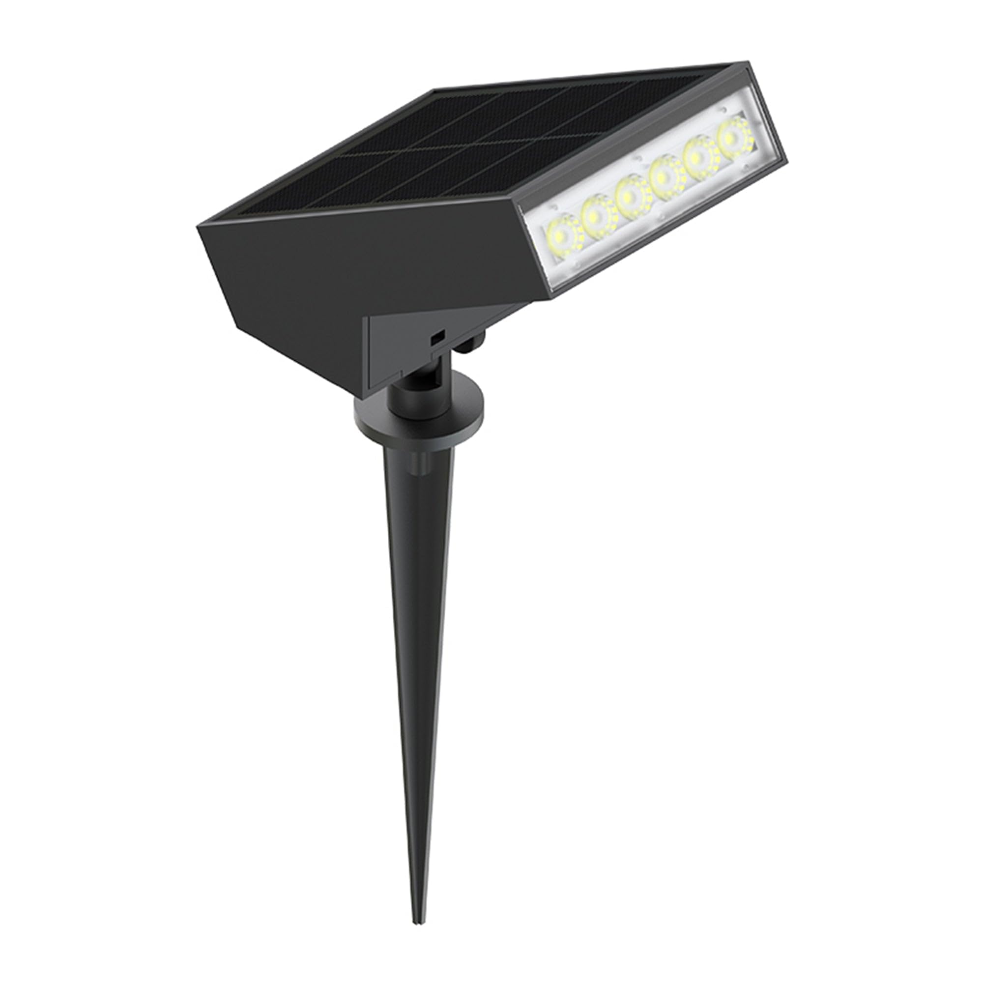 Lumisky - Foco solar (180 °, luz LED, regulable, 180 °, luz blanca regulable, H23 cm)