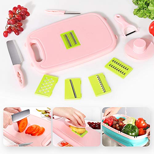 WEIEN Mandoline Slicer Vegetable Slicer with cutting board - 9 in 1 Vegetable