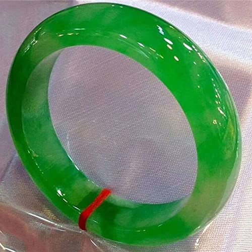 Imperial Green Jade Bangle Bracelet for Women Genuine Ice Jadeite Bangles Chinese Elegant Jewelry with Certificate (Size : 64mm)2