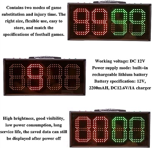 Tablero electrónico LED para sustituciones de fútbol miniatura 5