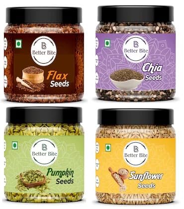 See full amazon price history chart for BB Better Bite Seeds Combo Pack | Each Pack 250gm (4x250) | Flax, Chia, Pumpkin, Sunflower Seeds Combo Pack | Rich in Omega 3 and Dietary Fibre BB Better Bite Seeds Combo Pack | Each Pack 250gm (4x250) | Flax, Chia, Pumpkin, Sunflower Seeds Combo Pack | Rich in Omega 3 and Dietary Fibre (B0CRQFM4KH) Amazon Price History, Amazon Price Tracker
