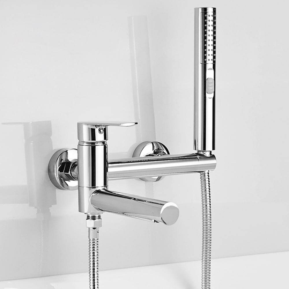 Mitigeur de douche mural pour baignoire familiale avec flexible et pommeau