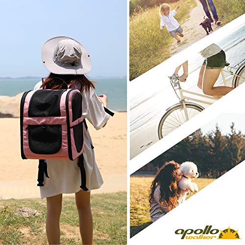 Apollo Walker Pet Carrier Backpack For Large/Small Cats And Dogs, Puppies, Safety Features And Cushion Back Support For Travel, Hiking, Outdoor Use (Pink) #TOP7