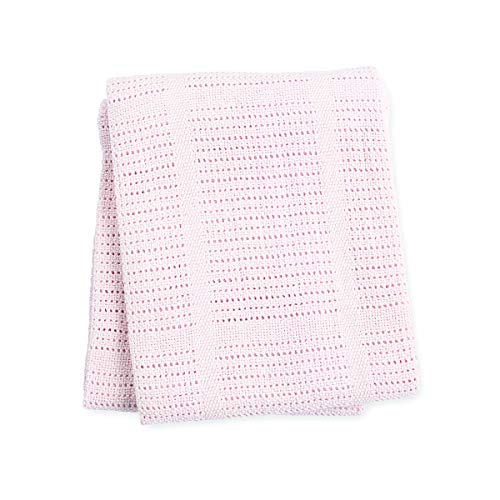 Lulujo Baby Cellular Baby Blanket, Pink , 39"X31" #TOP2