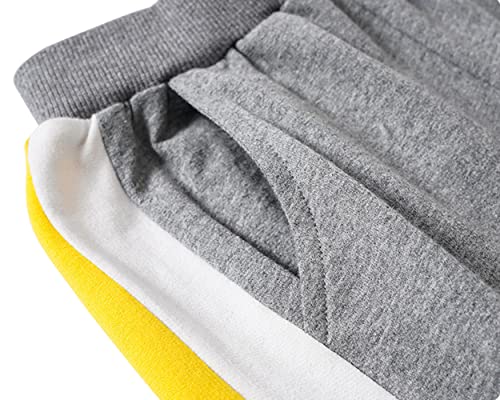 DINGDONG'S CLOSET Toddler Kid Boys Girls Sweatpants Kids Jogger Casual Patchwork Solid Sweats Pants4