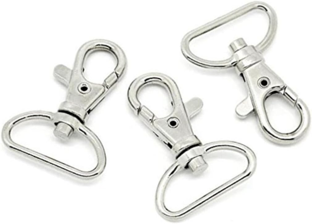 30pcs Swivel Trigger Snap Hooks Zinc Alloy Dog Chain Keychain Keychain Carabiner Clip