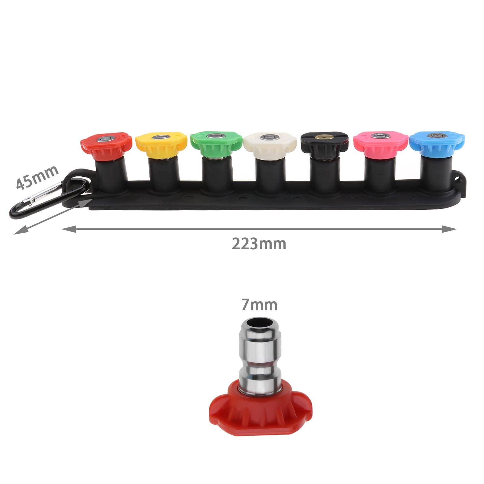 Set 5 Ugelli Per Idropulitrice + 40 O-Ring - 4000 PSI, Gradazioni 0°-65° - Foto 3