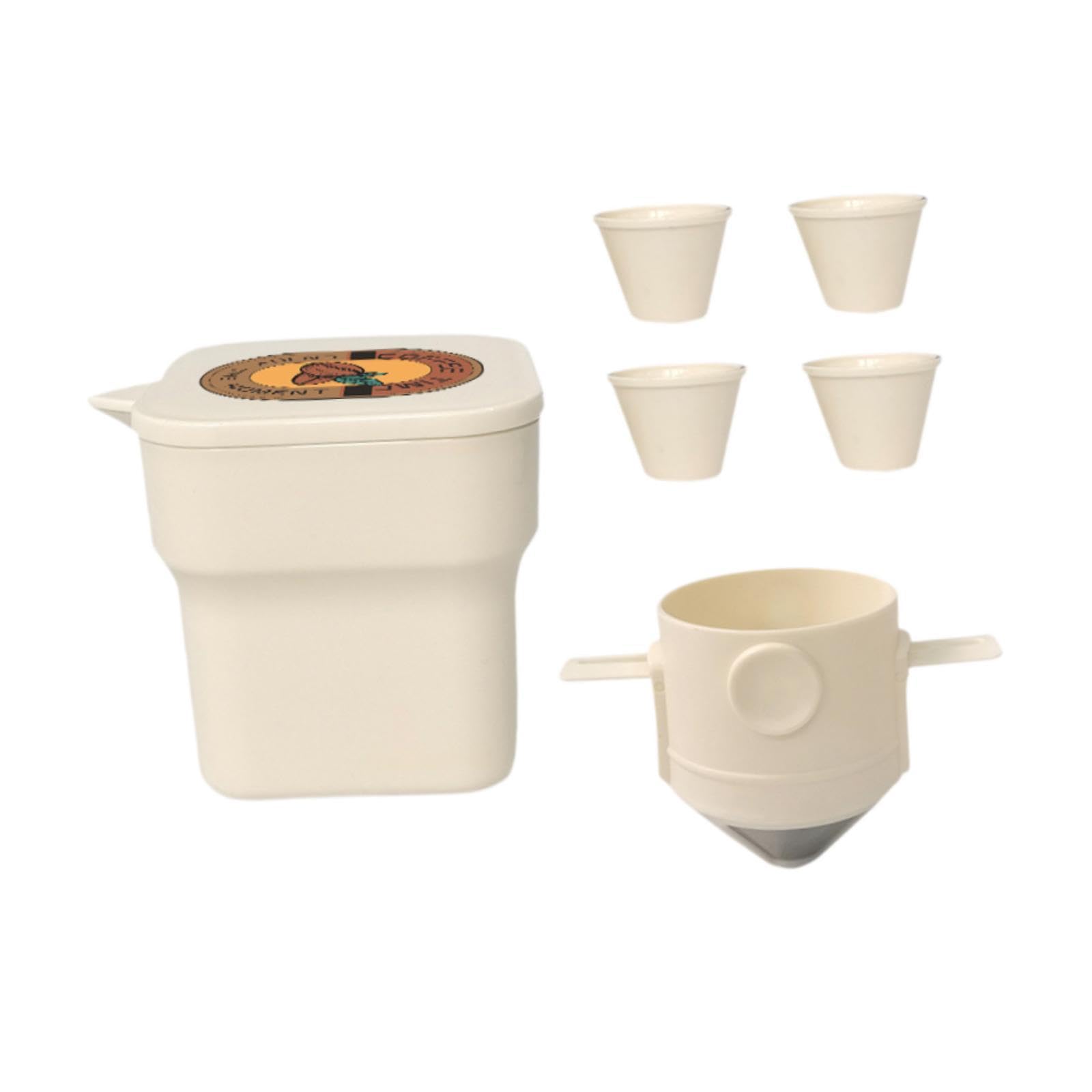 Pour over Coffee Maker Set, Gift Hand Drip Coffee Set, Stainless Steel Coffee Kit for Coffee Shop Backpacking Birthday