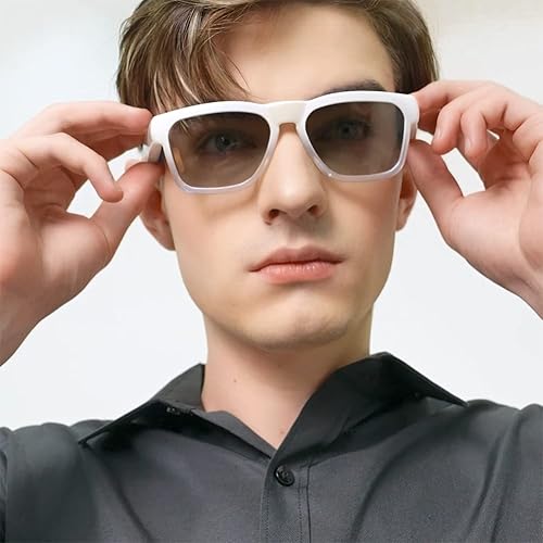 Miniatura 58 de OhO - Lentes inteligentes, lentes de sol polarizados con altavoz Bluetooth, protección UV atlética/exterior y control de voz, unisex (lente gris)