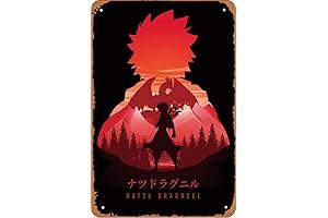 Natsu Fairy Tail Minimalist Anime Vintage Metal Sign Made of Aluminum