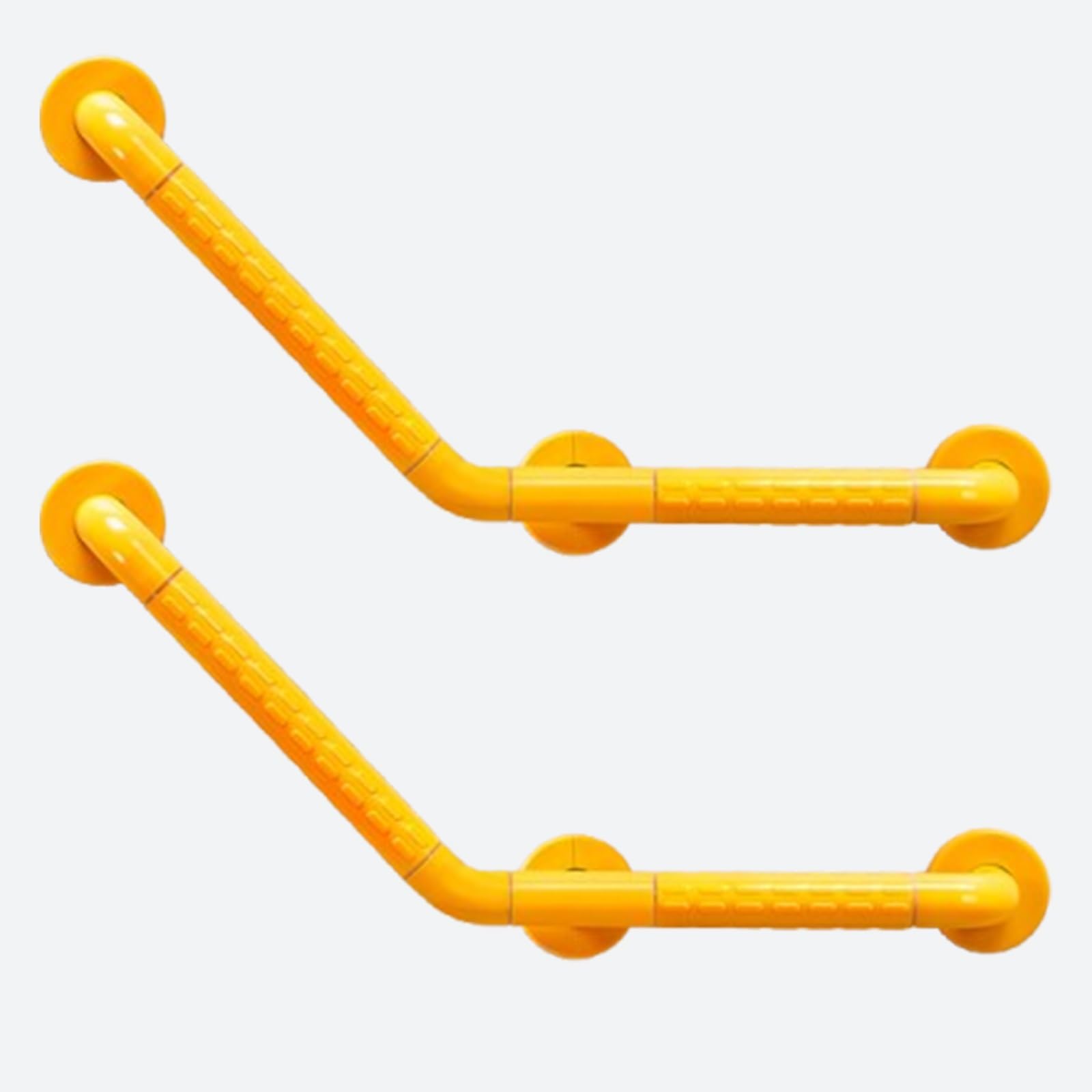 Yajuer Yellow Knurled Anti-Slip Bathroom Shower Grab Bars For Seniors, Safety Handicap Grab Bars For Shower, Indoor/Outdoor Auxiliary Handle(,45Cm)