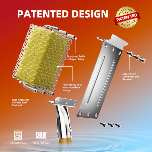 Grill Brush Bristle Free with Scraper - image 3