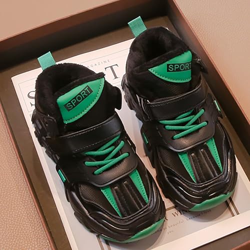 Girls Running Shoes Plush Lace-Up High Top Strappy Non-Slip Athletic Sneakers School Hiking Walking Sports Shoes2