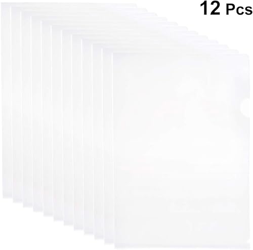 Miniatura 2 de NUOBESTY 12 carpetas transparentes de plástico para documentos, sobres A4, bolsillos transparentes para proyectos, carpetas impermeables,