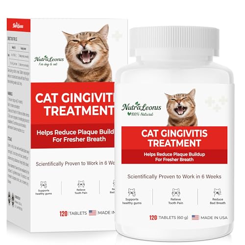 Cat Dental Care – Relieves Gingivitis – Inhibits Plaque & Tartar Buildup, Protects Gum Health...