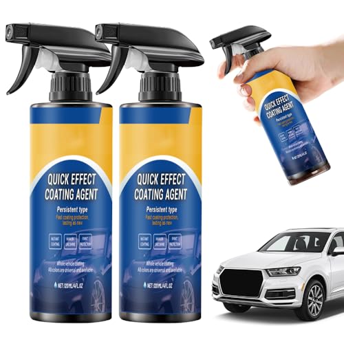 Image of Car Coating Spray, Quick Effective Coating Spray,Car Scratch Wax Polish Spray Waterless Wash, Oil Film Emulsion Glass Cleaner (2pcs)