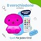 Kadoing® Welpen Nachtlicht (Groß) - wiederaufladbare Nachtlampe mit Tippfunktion und Fernbedienung - Nachttischlampe für Kinder - Babylampe - Kinderlampe - Babyzimmer - Kinderzimmer - Kinderspielzeug