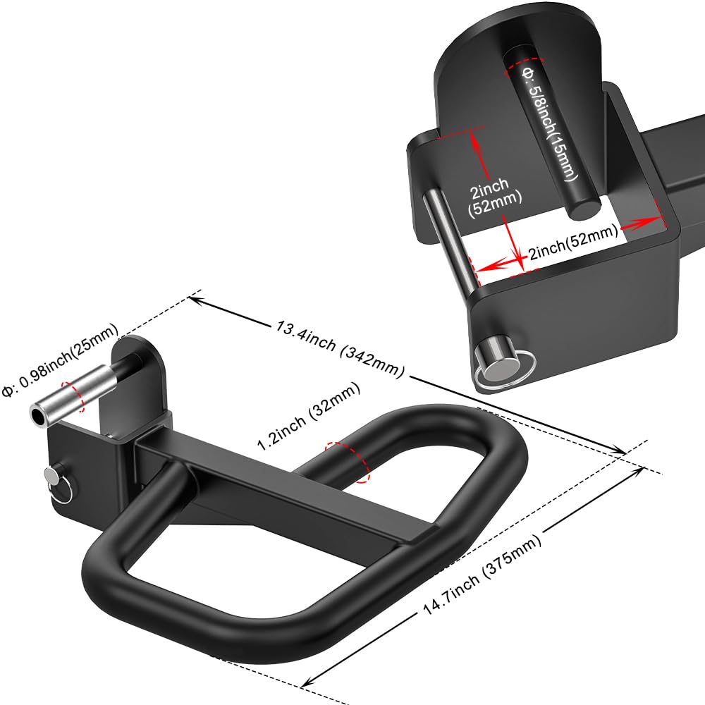 SELEWARE Multi Grip Dips Bar Extension per 2X 2 o 3 x 3 Pollici con Foro da 1 o 5/8 di Pollice Power Rack, Maniglie Larghe e Strette Squat Rack Extension per Bodybuilding