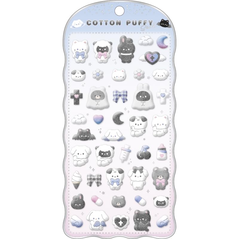 Amazon.co.jp: クラックス シール コットンパフィーシール モノクロ