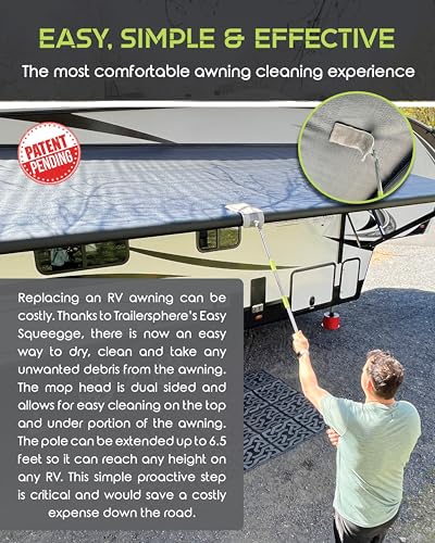 Trailersphere ESAM01 Easy Squeegee Customized Professional Rv And Home Awning Mop Rotating And Lockable Head thumb #1