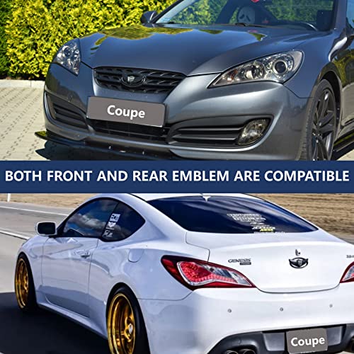 Image of Genesls Coupe 3D Front Rear Emblem,The Art of Speed Vintage Nameplate Badge Compatible with Genesls 2010-2017(Chrome)