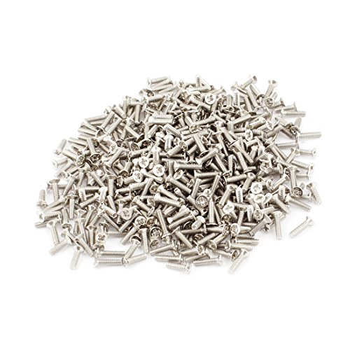 Aexit 500pcs Magnetic Quality Parts Recessed Crosshead Phillips Pan Head Screw Bolt 2x8mm Model:85as267qo742