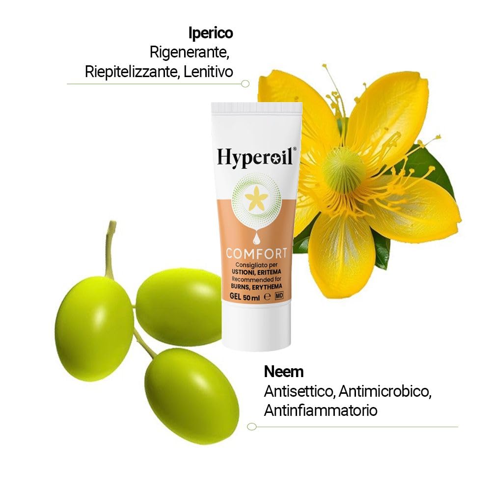 HYPEROIL TUBO GEL 50ml USTIONI Dispositivo medico CE - Confezione risparmio 2 pezzi