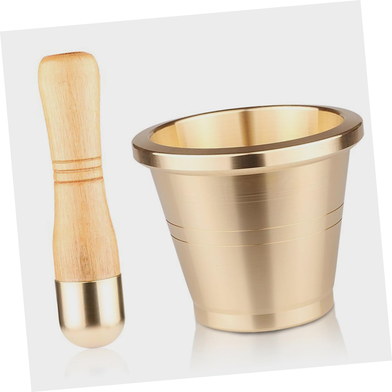 Ciieeo Chinese Pure Copper Mortar and Pestle Small Spice Pesto Powder Grinder with Ergonomic Pestle for Garlic Ginger Pepper and Coffee Beans Grinding Medicine Bowl for Kitchen and Gift